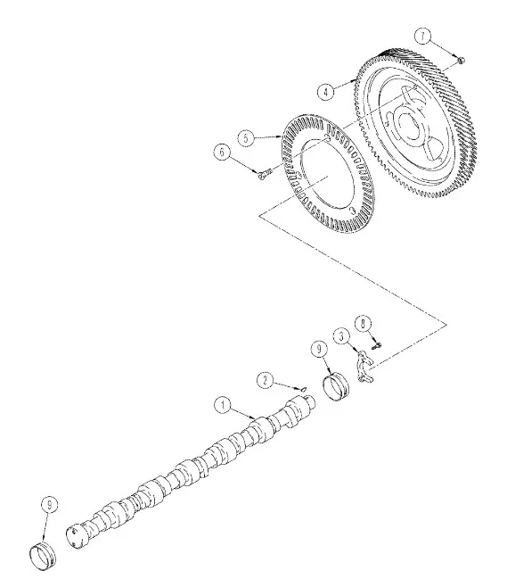 J938163 - Распредвал ДВС Cummins8,3 TG/Mg.
